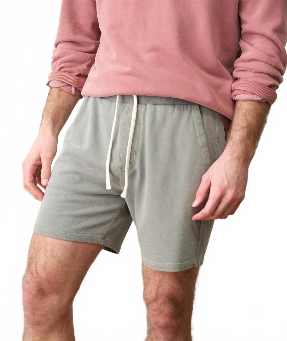 NEW MARINE LAYER cloud 9 pull-on terry shorts in sage